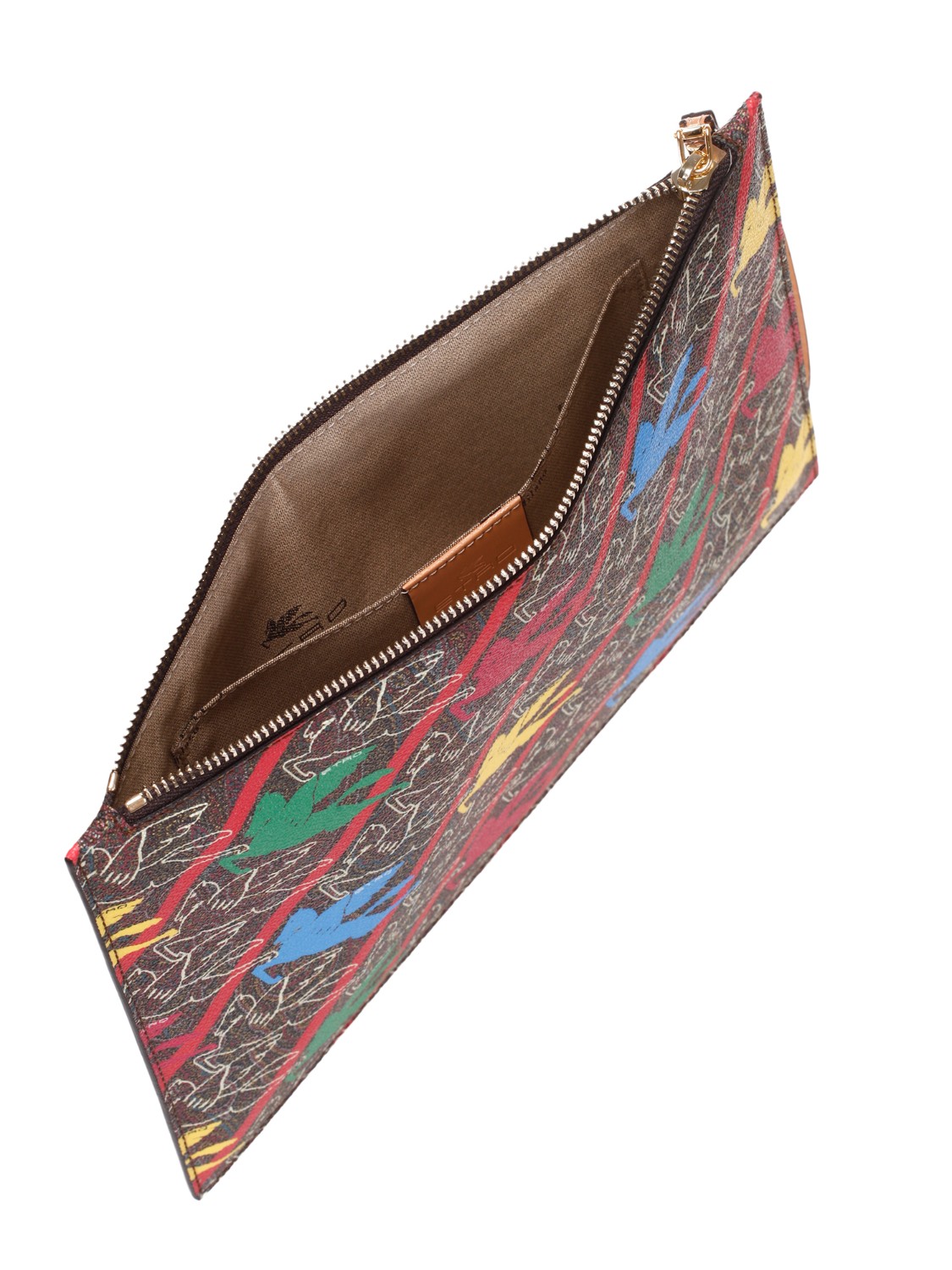 shop ETRO  Porta ipad: Etro porta iPad con pegaso multicolor.
Chiusura con zip.
Laccio per il polso.
Tasca interna.
Dimensioni: 30 cm x 22 cm.
Composizione: 42% cotone 58% poliestere .
Fabbricato in Italia.. 1N460 2640-8000 number 313594
